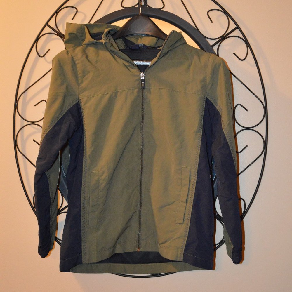 Land’s End Boys Green Rain Coat - Boys M (10-12)